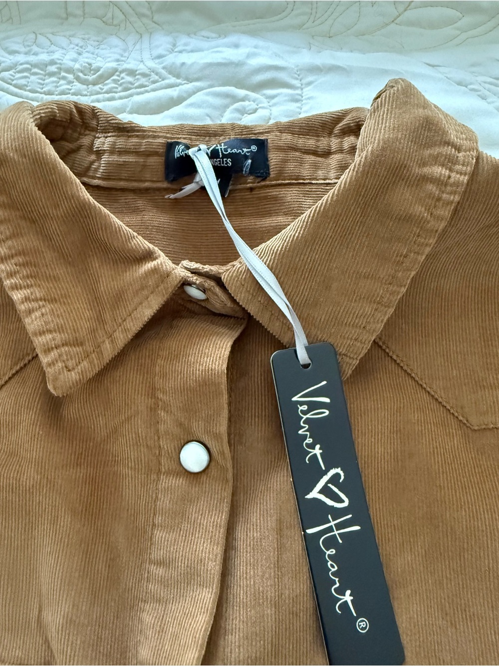 Velvet Heart Women’s Tan Corduroy Shirt Jacket NWT